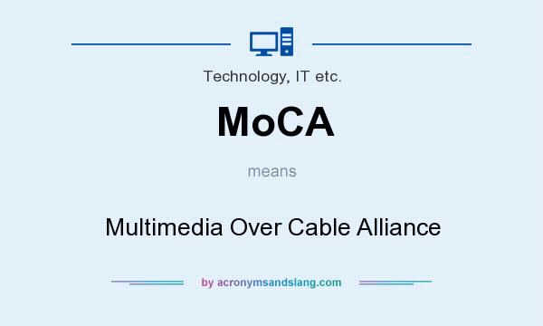 What does MoCA mean? It stands for Multimedia Over Cable Alliance