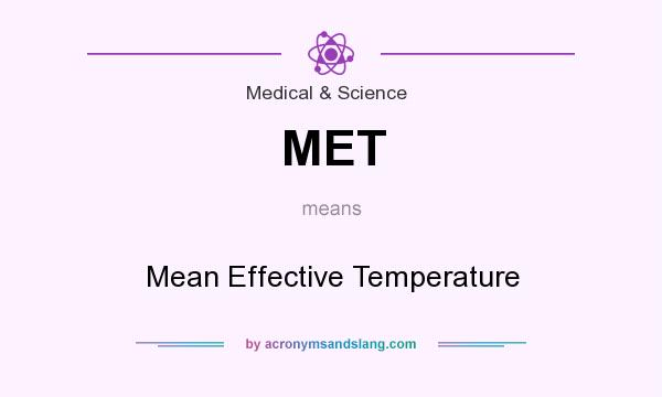 What does MET mean? It stands for Mean Effective Temperature