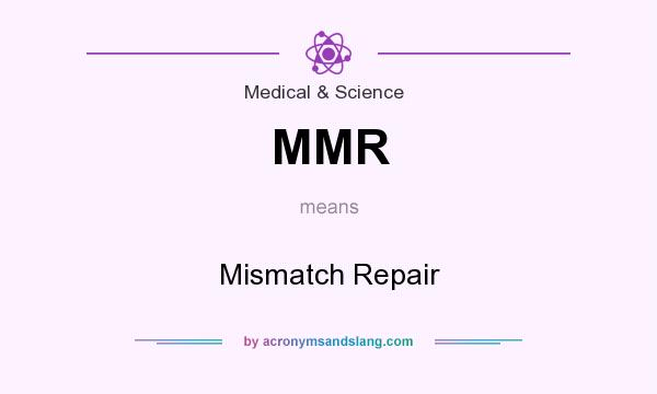 What does MMR mean? It stands for Mismatch Repair