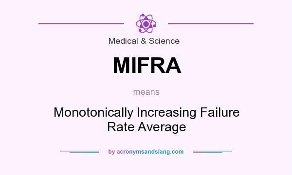 What does MIFRA mean? It stands for Monotonically Increasing Failure Rate Average