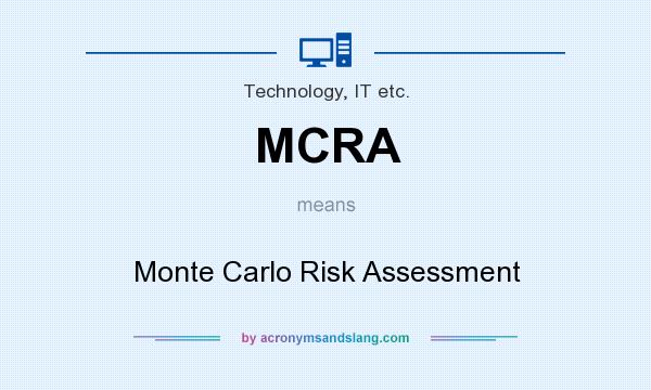 What does MCRA mean? It stands for Monte Carlo Risk Assessment