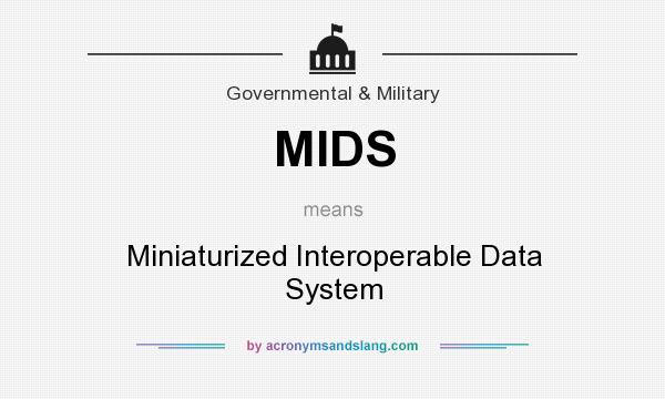 What does MIDS mean? It stands for Miniaturized Interoperable Data System