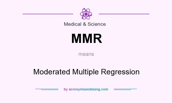 What does MMR mean? It stands for Moderated Multiple Regression