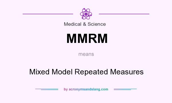 What does MMRM mean? It stands for Mixed Model Repeated Measures