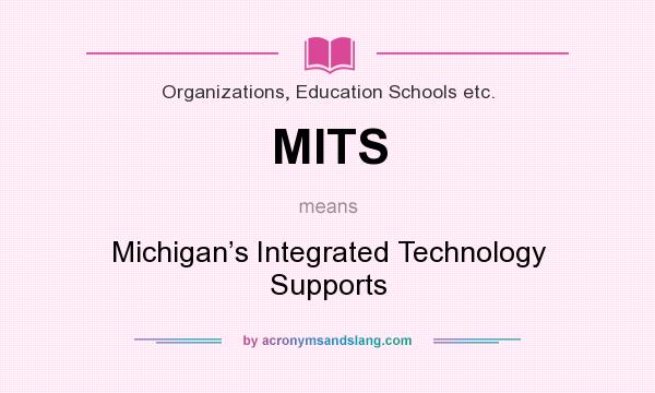 What does MITS mean? It stands for Michigan’s Integrated Technology Supports