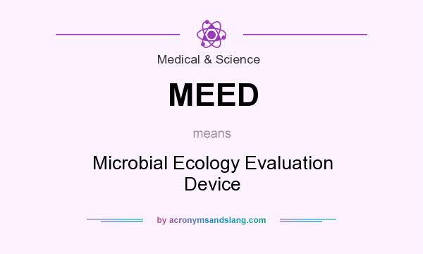 What does MEED mean? It stands for Microbial Ecology Evaluation Device