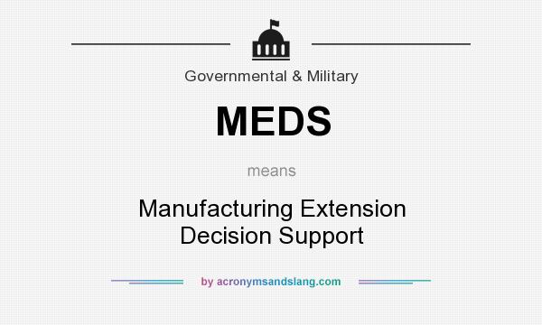 What does MEDS mean? It stands for Manufacturing Extension Decision Support