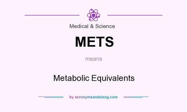 What does METS mean? It stands for Metabolic Equivalents