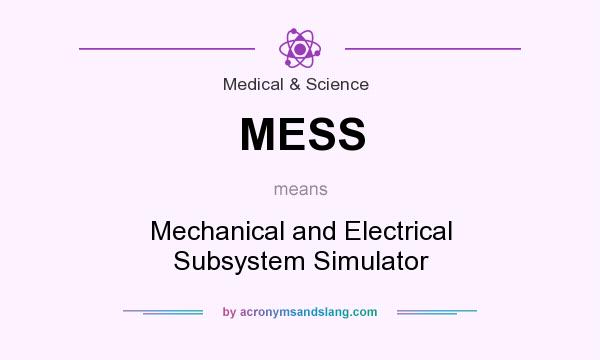 What does MESS mean? It stands for Mechanical and Electrical Subsystem Simulator