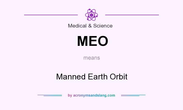 What does MEO mean? It stands for Manned Earth Orbit
