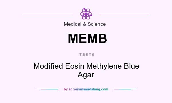 What does MEMB mean? It stands for Modified Eosin Methylene Blue Agar