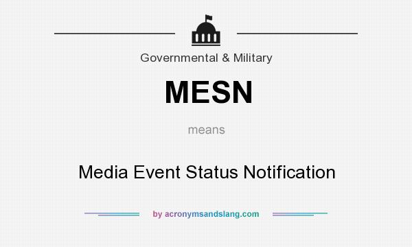 What does MESN mean? It stands for Media Event Status Notification