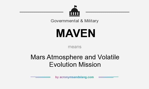 What does MAVEN mean? It stands for Mars Atmosphere and Volatile Evolution Mission