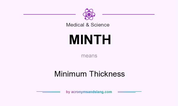 What does MINTH mean? It stands for Minimum Thickness