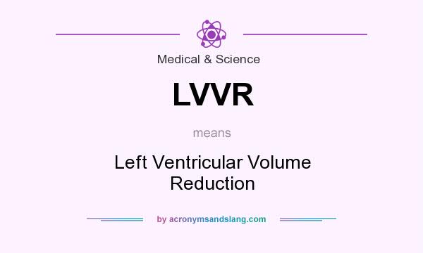 What does LVVR mean? It stands for Left Ventricular Volume Reduction