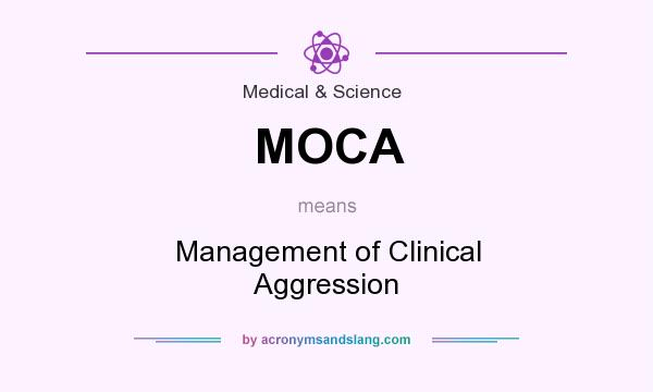 What does MOCA mean? It stands for Management of Clinical Aggression