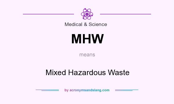 What does MHW mean? It stands for Mixed Hazardous Waste