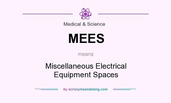 What does MEES mean? It stands for Miscellaneous Electrical Equipment Spaces
