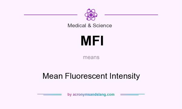 What does MFI mean? It stands for Mean Fluorescent Intensity