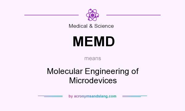 What does MEMD mean? It stands for Molecular Engineering of Microdevices