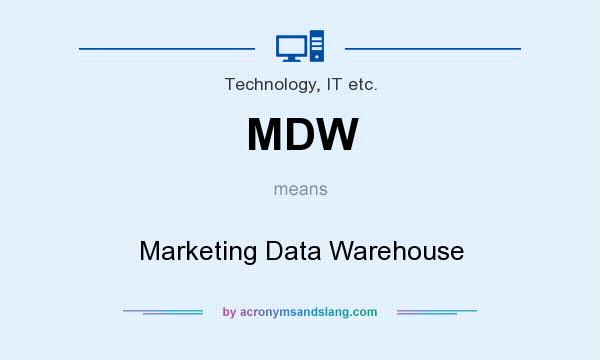 What does MDW mean? It stands for Marketing Data Warehouse