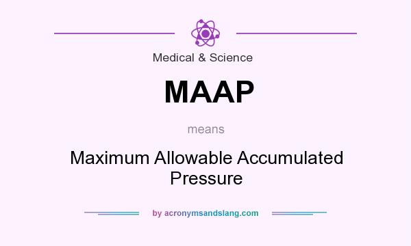 What does MAAP mean? It stands for Maximum Allowable Accumulated Pressure
