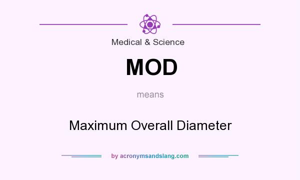 What does MOD mean? It stands for Maximum Overall Diameter