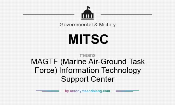 What does MITSC mean? It stands for MAGTF (Marine Air-Ground Task Force) Information Technology Support Center