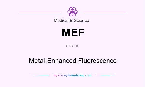 What does MEF mean? It stands for Metal-Enhanced Fluorescence