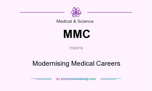 What does MMC mean? It stands for Modernising Medical Careers