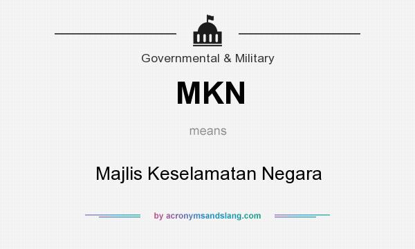 What does MKN mean? It stands for Majlis Keselamatan Negara