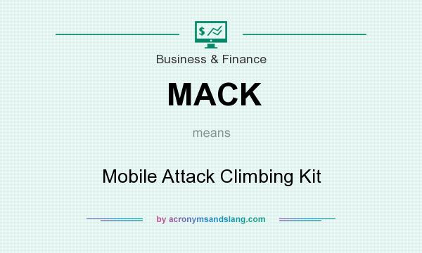 What does MACK mean? It stands for Mobile Attack Climbing Kit