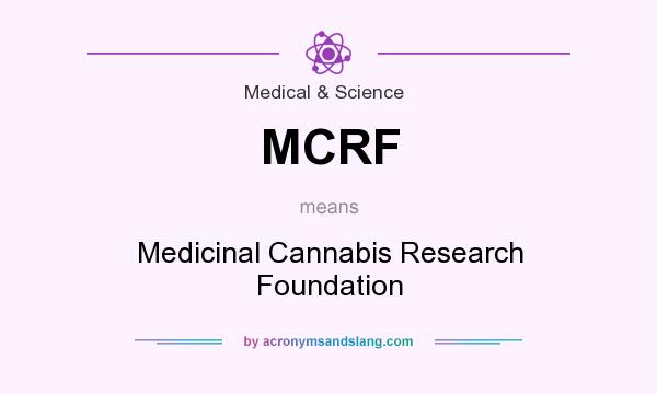 What does MCRF mean? It stands for Medicinal Cannabis Research Foundation
