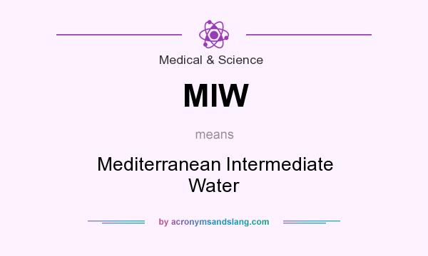 What does MIW mean? It stands for Mediterranean Intermediate Water