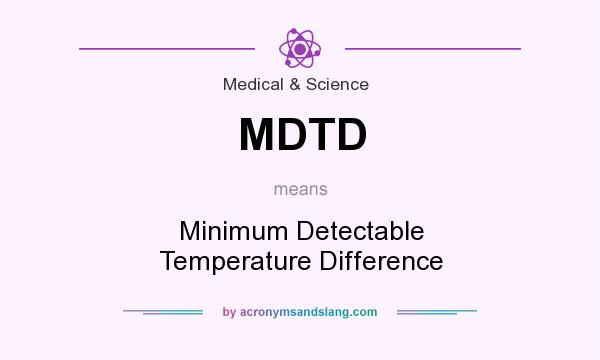 What does MDTD mean? It stands for Minimum Detectable Temperature Difference