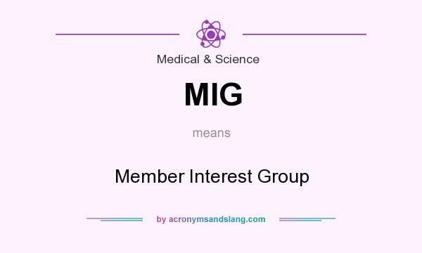 What does MIG mean? It stands for Member Interest Group