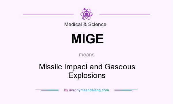 What does MIGE mean? It stands for Missile Impact and Gaseous Explosions