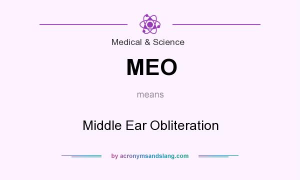 What does MEO mean? It stands for Middle Ear Obliteration