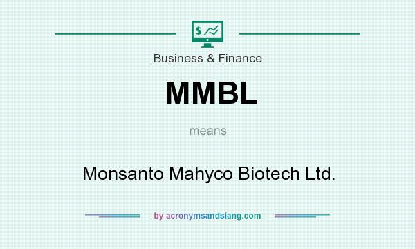 What does MMBL mean? It stands for Monsanto Mahyco Biotech Ltd.