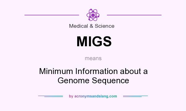 What does MIGS mean? It stands for Minimum Information about a Genome Sequence