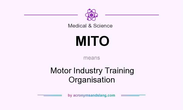 What does MITO mean? It stands for Motor Industry Training Organisation