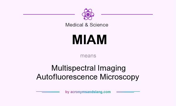 What does MIAM mean? It stands for Multispectral Imaging Autofluorescence Microscopy