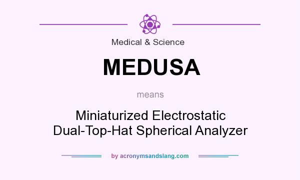 What does MEDUSA mean? It stands for Miniaturized Electrostatic Dual-Top-Hat Spherical Analyzer