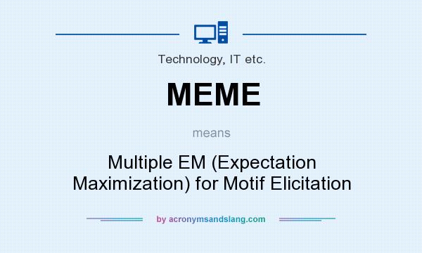 What does MEME mean? It stands for Multiple EM (Expectation Maximization) for Motif Elicitation