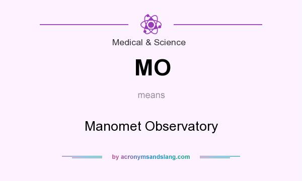 What does MO mean? It stands for Manomet Observatory