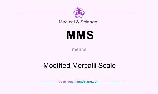 What does MMS mean? It stands for Modified Mercalli Scale