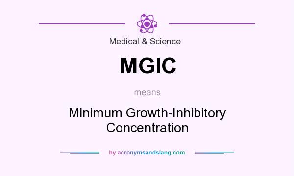 What does MGIC mean? It stands for Minimum Growth-Inhibitory Concentration
