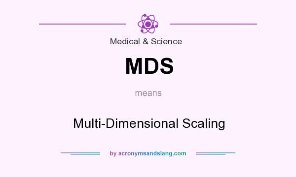 What does MDS mean? It stands for Multi-Dimensional Scaling