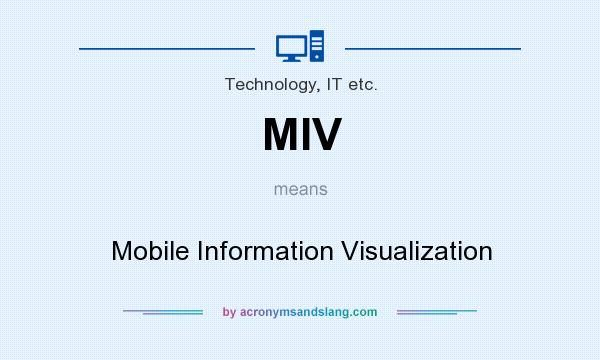What does MIV mean? It stands for Mobile Information Visualization