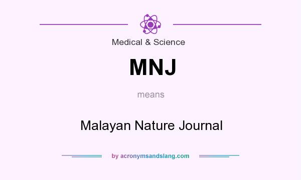 What does MNJ mean? It stands for Malayan Nature Journal